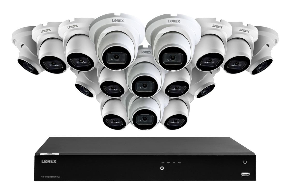 Lorex Fusion Series 4K 16 Camera Capable (Wired or Fusion Wi-Fi) 6TB Wired NVR System with A14 IP Dome Cameras