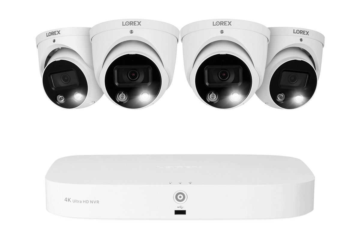 8-channel Fusion NVR System with Smart Deterrence and Mask Detection Security Cameras