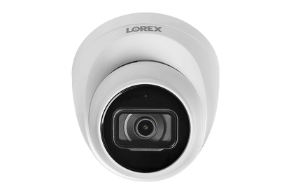 8-Channel Fusion NVR System with 4K (8MP) IP Dome Cameras with Listen-In Audio