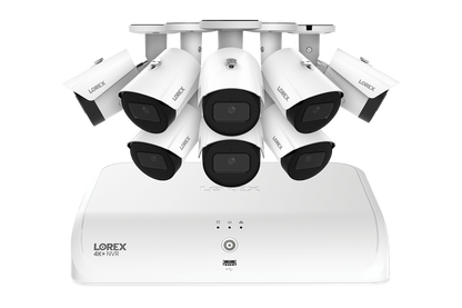 Lorex Fusion Series 4K 16 Channel (8 Wired + 8 Fusion Wi-Fi) 2TB Wired System with A4 Wired 2K IP Bullet Cameras