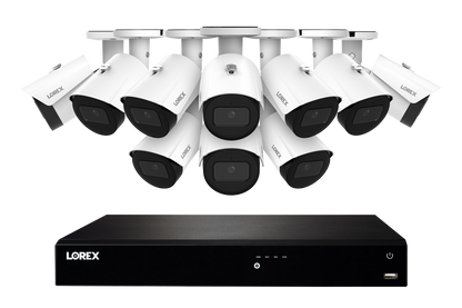 Lorex Fusion Series 4K 16 Camera Capable (Wired or Fusion Wi-Fi) 4TB Wired NVR System with A14 IP Bullet Cameras