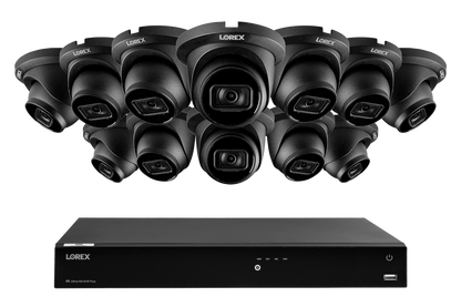 Lorex Fusion Series 4K 16 Camera Capable (Wired or Fusion Wi-Fi) 6TB Wired NVR System with A14 IP Dome Cameras