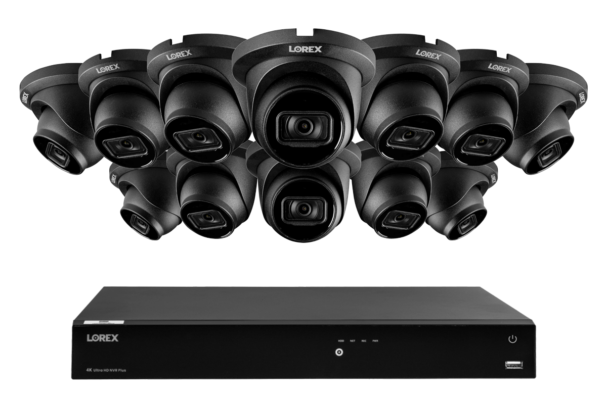 Lorex Fusion Series 4K 16 Camera Capable (Wired or Fusion Wi-Fi) 4TB Wired NVR System with A14 IP Dome Cameras