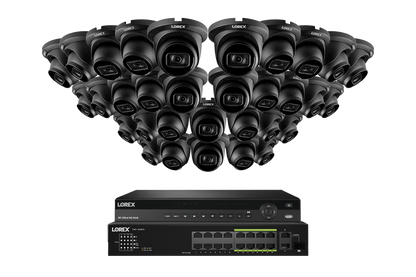 Lorex Elite Series 4K 32 Camera Capable 8TB Wired NVR System with A14 IP Dome Cameras