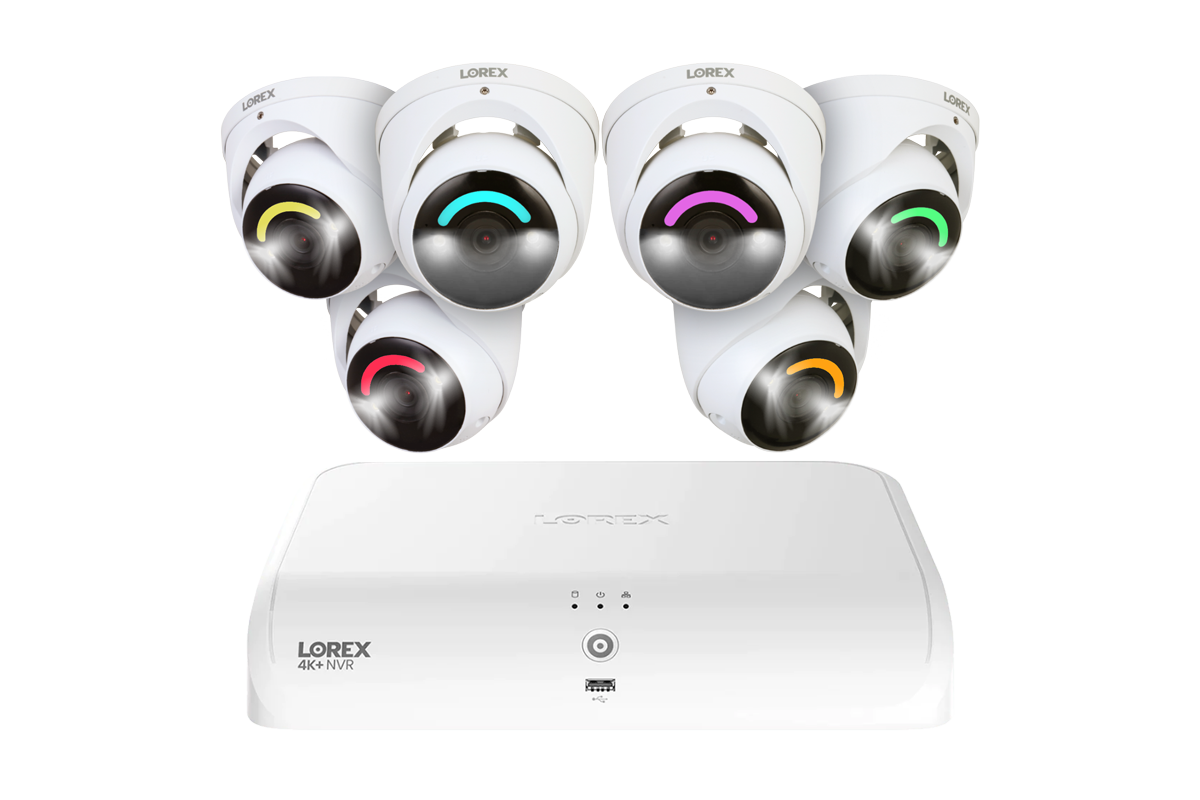 Lorex 4K+ 12MP 16 Camera Capable (8 Wired + 8 Fusion Wi-Fi ) 2TB Wired NVR System with H30 IP Dome Cameras