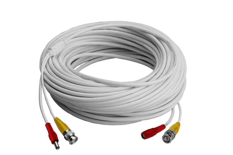 250FT high performance BNC Video/Power Cable & 12V Power Adapter for Lorex security camera systems