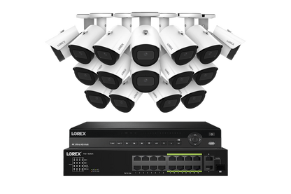 Lorex Elite Series 4K 32 Camera Capable 6TB Wired NVR System with A14 IP Bullet Cameras