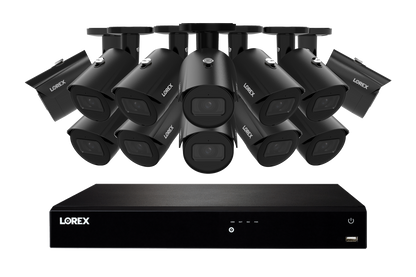 Lorex Fusion Series 4K 16 Camera Capable (Wired or Fusion Wi-Fi) 4TB Wired NVR System with A14 IP Bullet Cameras