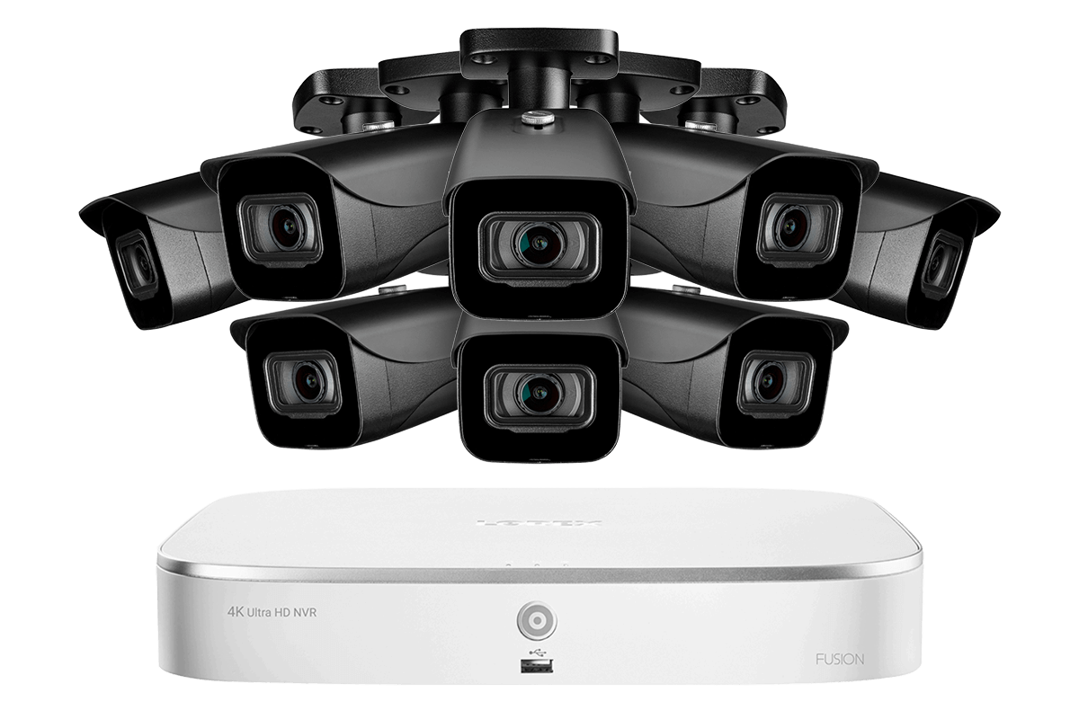 8-Channel Fusion NVR System with 4K (8MP) IP Cameras