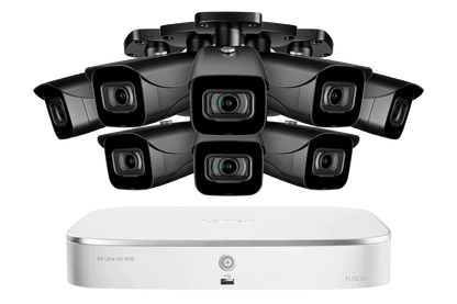 8-Channel Fusion NVR System with 4K (8MP) IP Cameras