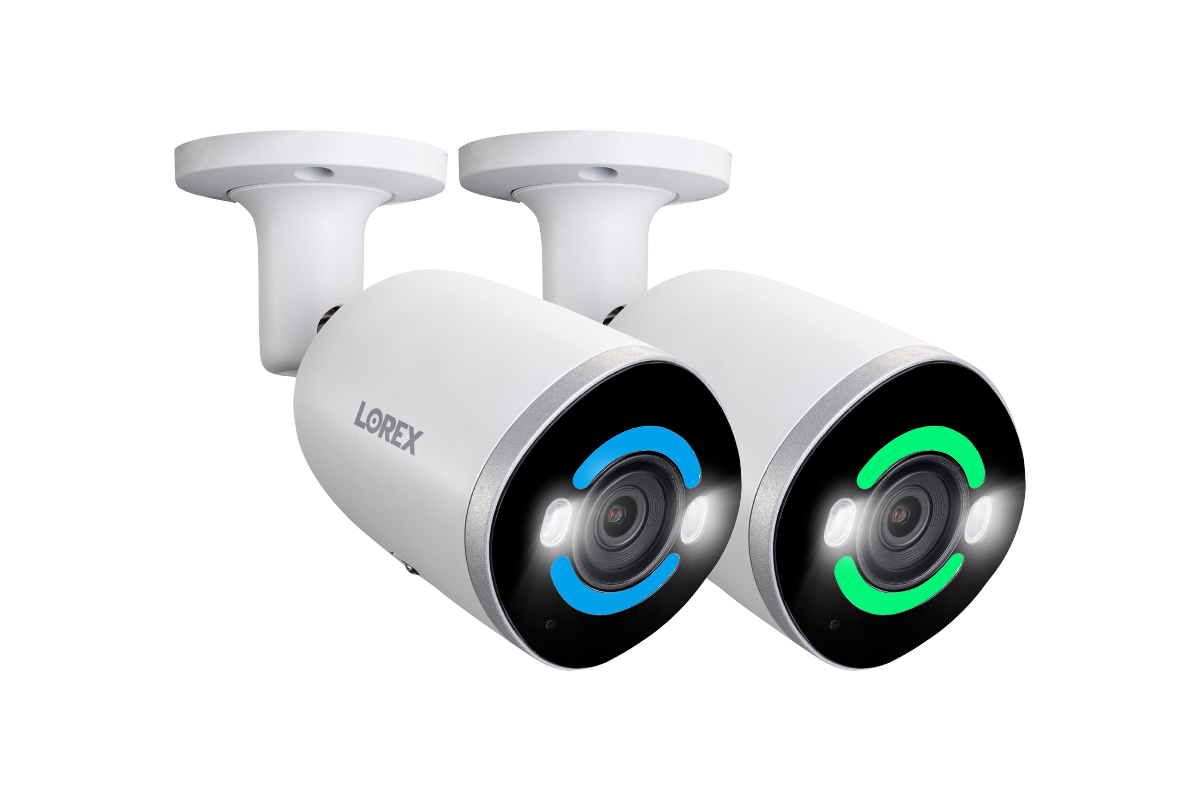 Lorex H15 4K Smart Security Lighting Deterrence Bullet AI PoE IP Wired Cameras