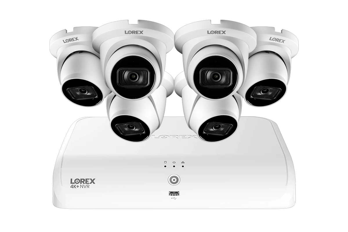 Lorex 4K Fusion 2TB Wired NVR System with 4K IP Turret Cameras