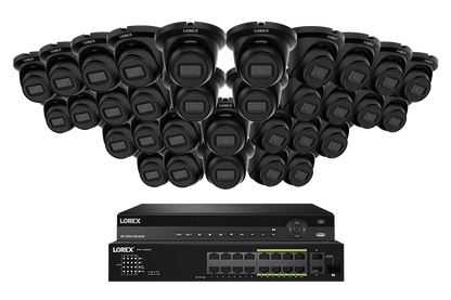 Lorex Elite Series 4K 32 Camera Capable 6TB Wired NVR System with 4MP (2K) A4 IP Turret Cameras