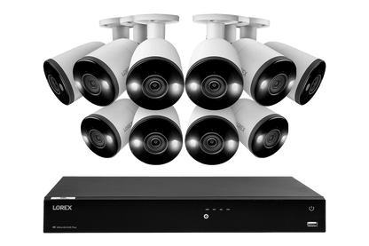 Lorex Fusion Series 4K 16 Camera Capable (Wired or Fusion Wi-Fi) 4TB Wired NVR System with H13 Bullet Cameras