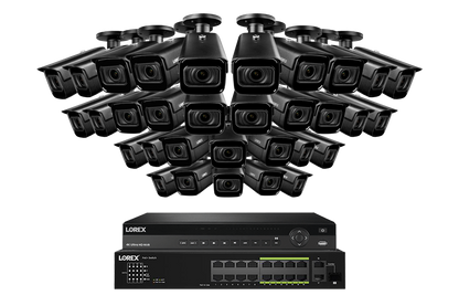 Lorex 4K (32 Camera Capable) 8TB Wired NVR System with Nocturnal 3 Smart IP Bullet Cameras Featuring Motorized Varifocal Lens and 30FPS Recording
