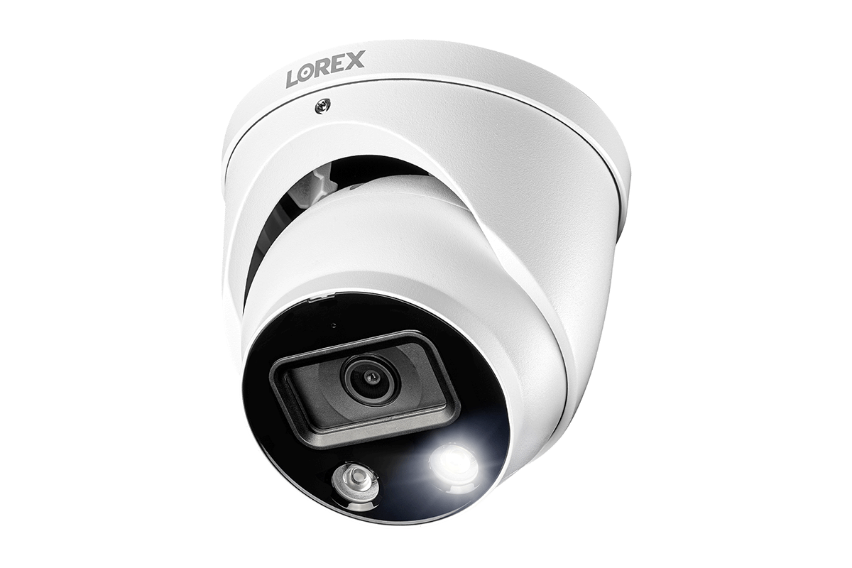 8-Channel NVR Fusion System with Four 4K Smart Deterrence IP Dome Cameras, 2K Wi-Fi Video Doorbell and Smart Sensor Starter Kit