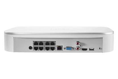 8-Channel NVR Fusion System with Six 4K Smart Deterrence IP Dome Security Cameras, Wi-Fi Floodlight and Indoor Camera