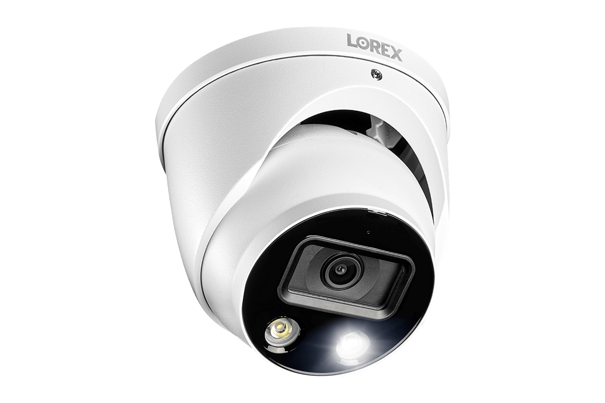 8-Channel NVR Fusion System with Six 4K Smart Deterrence IP Dome Security Cameras, Wi-Fi Floodlight and Indoor Camera