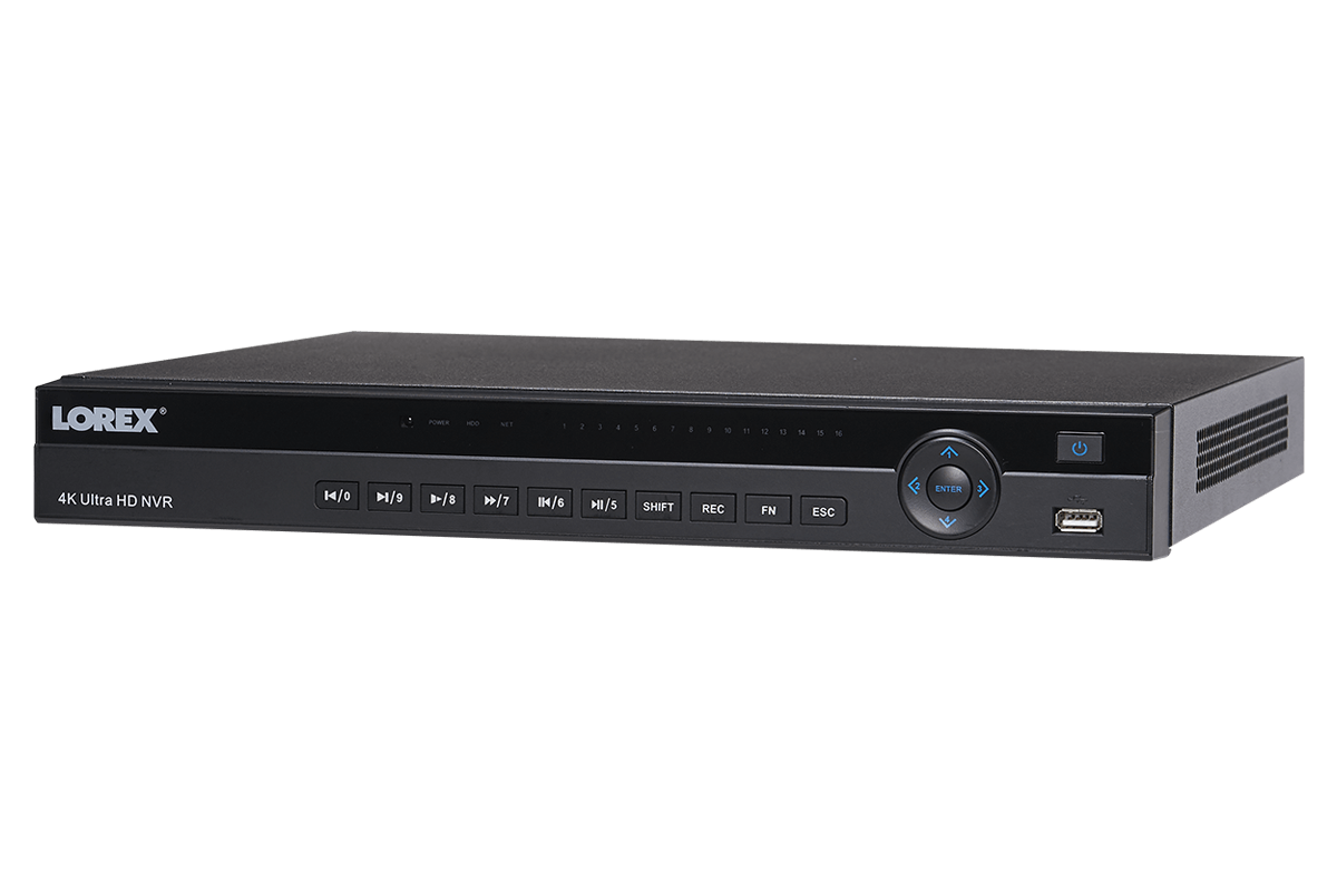 4K Ultra HD 16 Channel Security NVR, 3TB Hard Drive, POE, Records 4K (4 x 1080p) at 30FPS, with Audio Recording