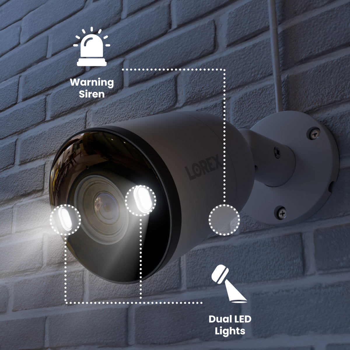 Lorex Fusion 4K+ 16 Channel (8 Wired + 8 Fusion Wi-Fi) 2TB NVR System with Four H13 Wired 4K IP Bullet Cameras, One 2K Pan-Tilt Camera, and One 2K Indoor Wi-Fi Camera