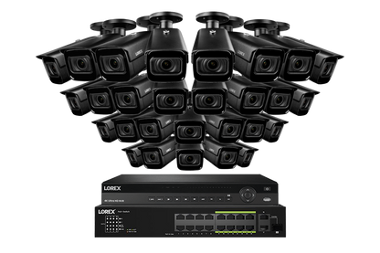 Lorex 4K (32 Camera Capable) 6TB Wired NVR System with Nocturnal 3 Smart IP Bullet Cameras Featuring Motorized Varifocal Lens and 30FPS Recording