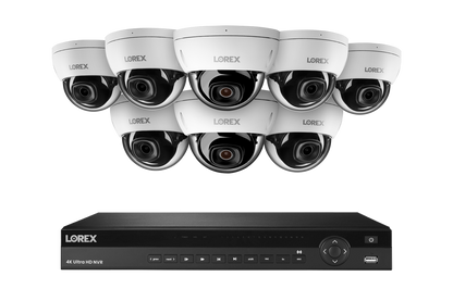 Lorex Elite Series NVR with A10 IP Dome Cameras - 4K 16-Channel 6TB Wired System