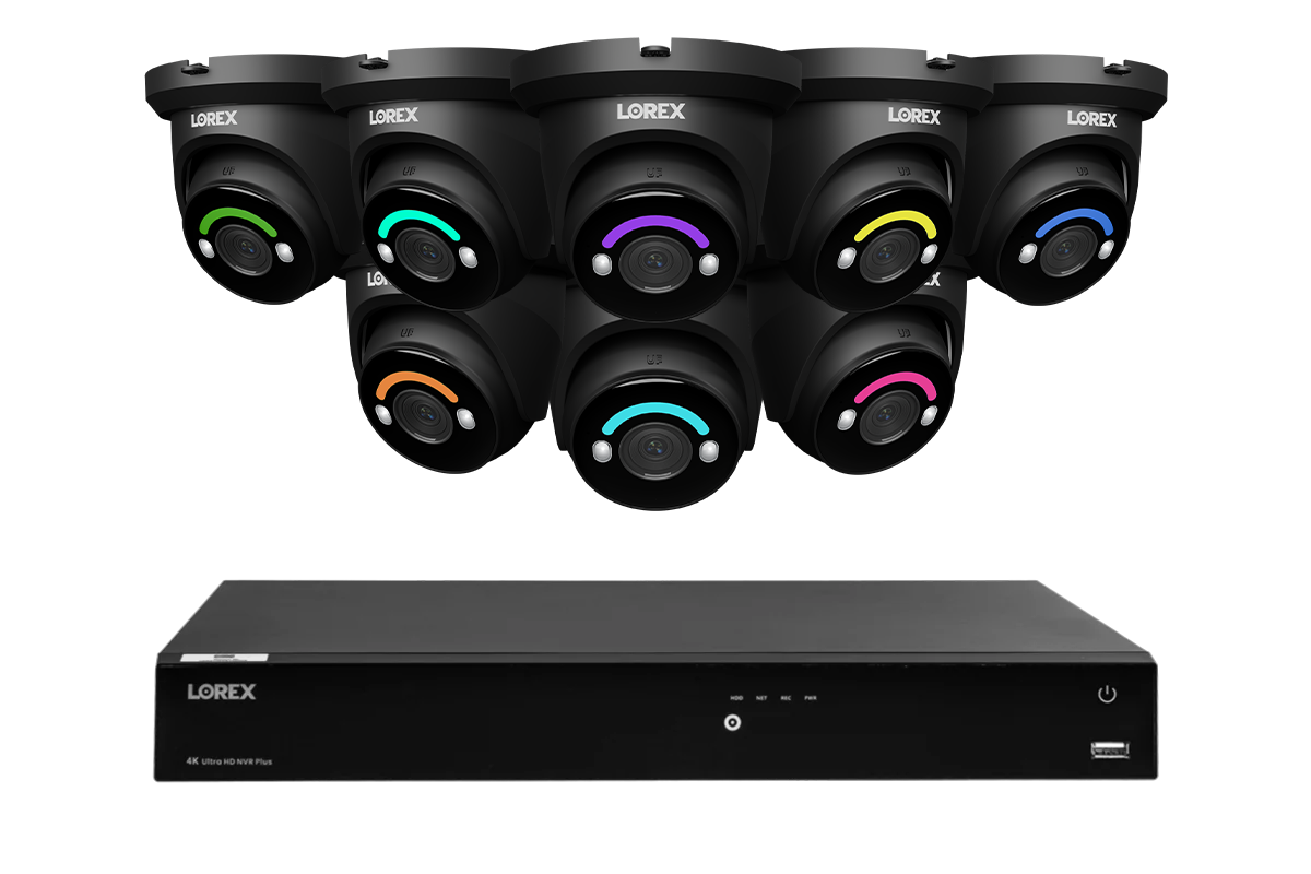 Lorex Fusion Series 4K 16 Camera Capable (Wired or Fusion Wi-Fi) 6TB Wired NVR System with H12 Wired 4K IP Dome Cameras