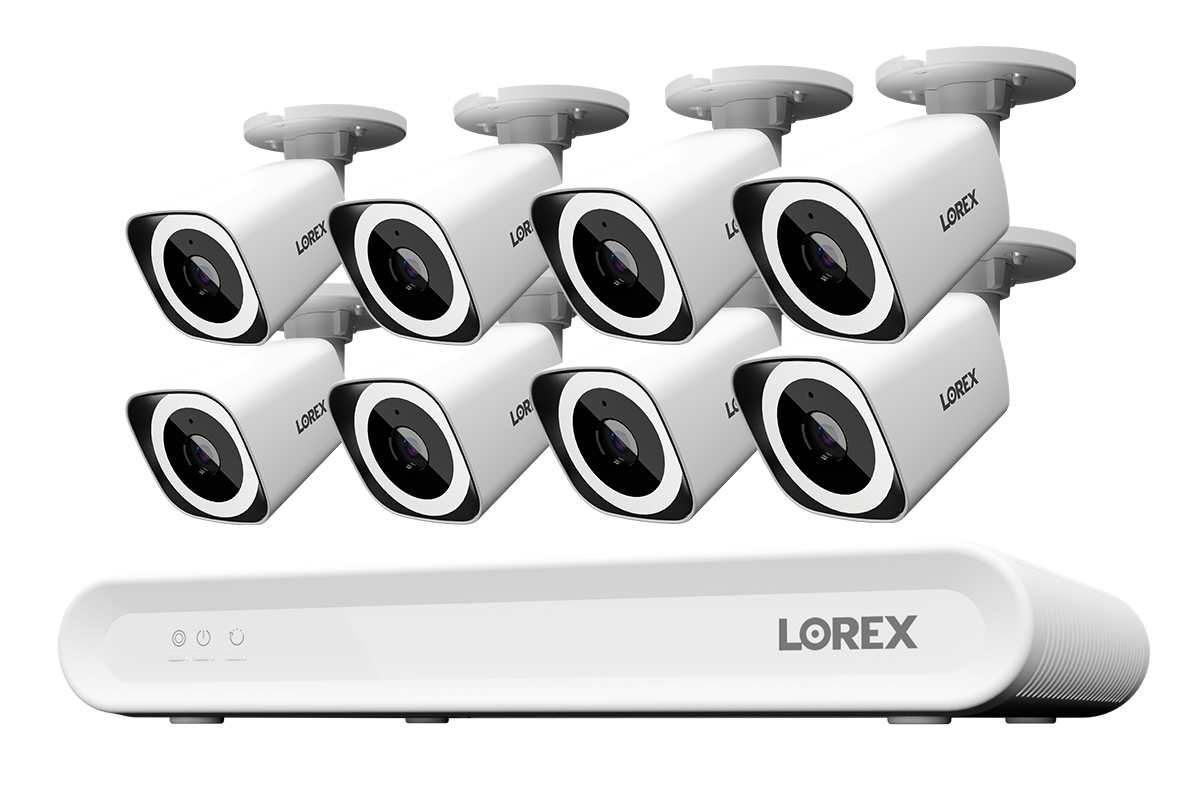 Lorex Connect 4K 8-Channel Wired NVR System with 4K IP Bullet Security Cameras - 1TB