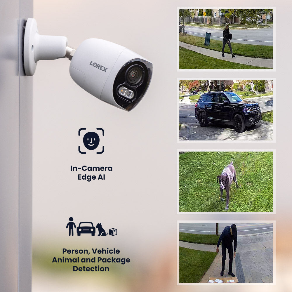 Lorex H20 4K IP Wired Dual Lens Security Camera with Smart Security Lighting and Smart Motion Detection - Open Box