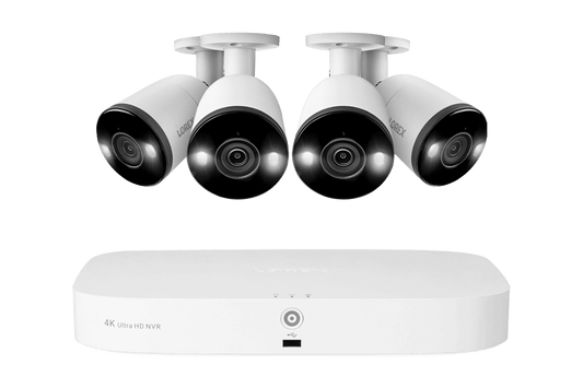 4K 8-Channel 2TB Wired NVR System with Smart Deterrence and Smart Motion Detection Cameras