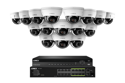 Lorex Elite Series 4K 32 Camera Capable 6TB Wired NVR System with 8MP (4K) A10 IP Dome Cameras