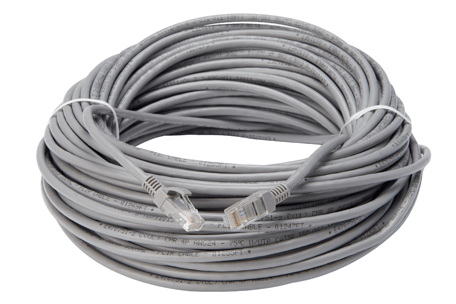 100ft CAT5e Extension Cables,Fire Resistant and In-Wall Rated, CMR type (Riser) (4-pack)