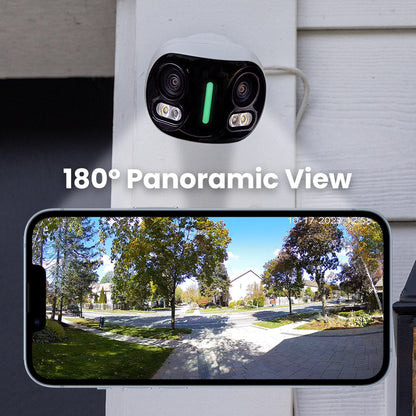 Lorex H20 4K IP Wired Dual Lens Security Camera with Smart Security Lighting and Smart Motion Detection