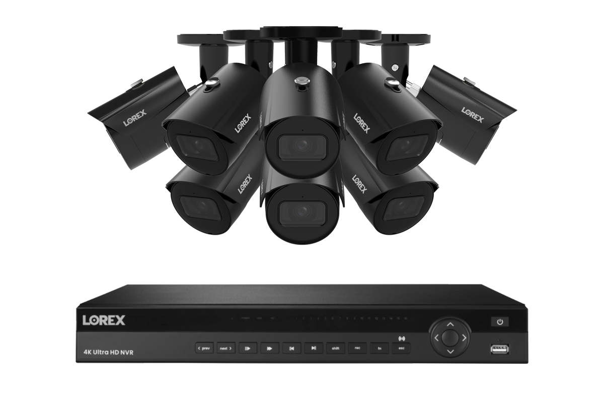 Lorex Elite Series 4K 16 Camera Capable 6TB Wired NVR System with 4MP (2K) A4 IP Bullet Cameras