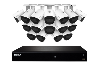 Lorex Fusion Series 4K 16 Camera Capable (Wired or Fusion Wi-Fi) 4TB Wired NVR System with A14 IP Bullet Cameras