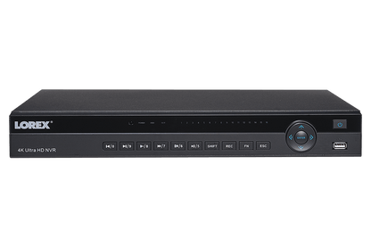 4K Ultra HD 16 Channel Security NVR, 3TB Hard Drive, POE, Records 4K (4 x 1080p) at 30FPS, with Audio Recording