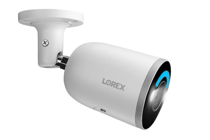 Lorex Fusion 4K 16 Camera Capable (8 Wired + 8 Fusion Wi-Fi) 2TB Wired NVR System with IP Bullet Cameras Featuring Smart Security Lighting
