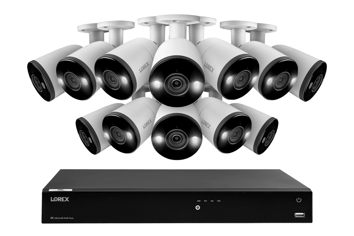 Lorex Fusion Series 4K 16 Camera Capable (Wired or Fusion Wi-Fi) 6TB Wired NVR System with H13 Bullet Cameras