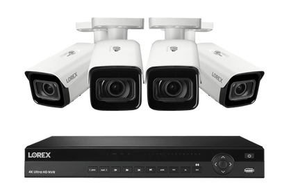 Lorex 4K (16 Camera Capable) 6TB Wired NVR System with Nocturnal 3 Smart IP Bullet Cameras with Motorized Varifocal Lens