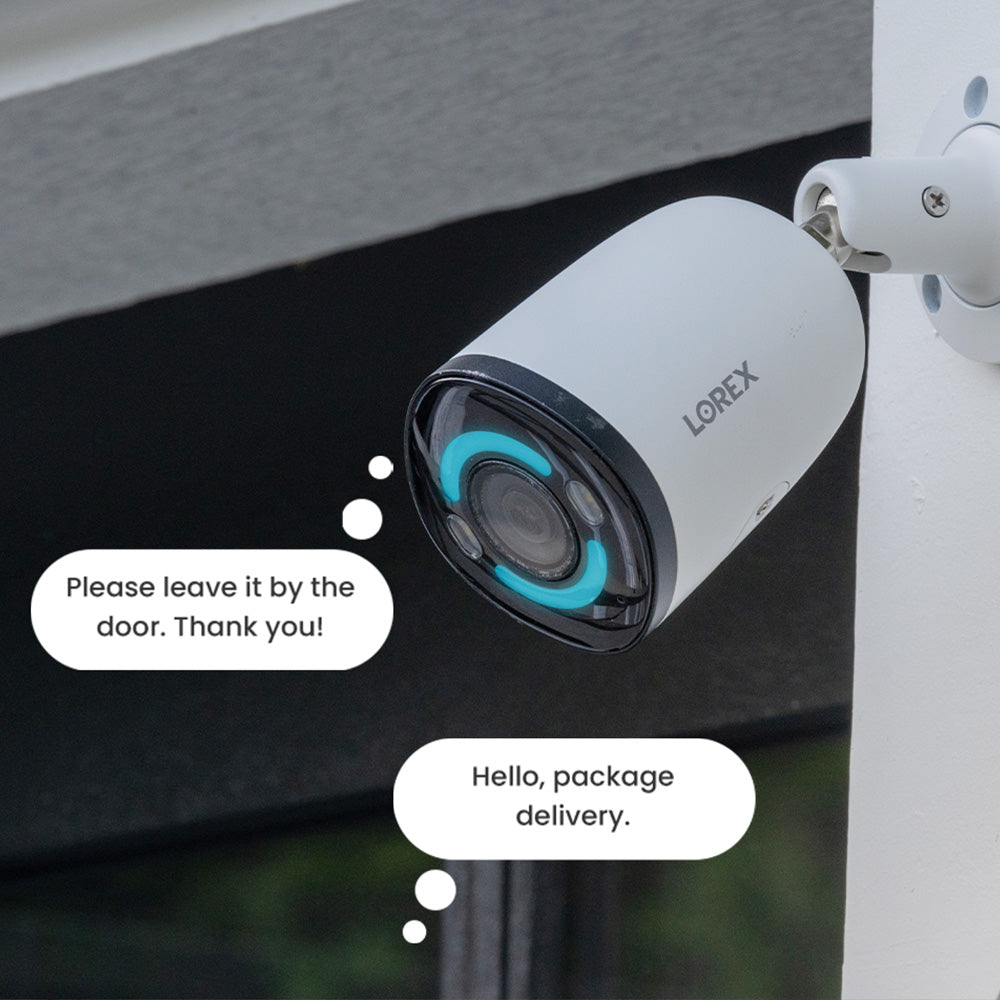 Lorex 4K+ 12MP IP Wired Bullet Security Camera with Smart Security Lighting (Open Box)