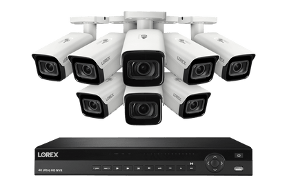 Lorex 4K (16 Camera Capable) 6TB Wired NVR System with Nocturnal 3 Smart IP Bullet Cameras with Motorized Varifocal Lens