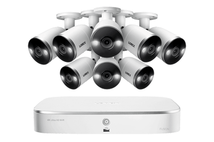 8-Channel 4K Fusion NVR System with Smart Deterrence 4K (8MP) IP Cameras