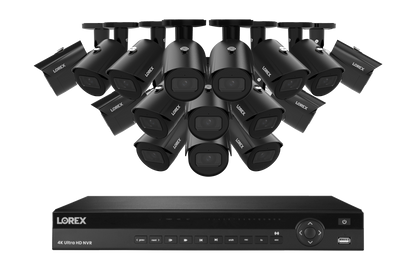 Lorex Elite Series 4K 16 Camera Capable 6TB Wired NVR System with 4MP (2K) A4 IP Bullet Cameras