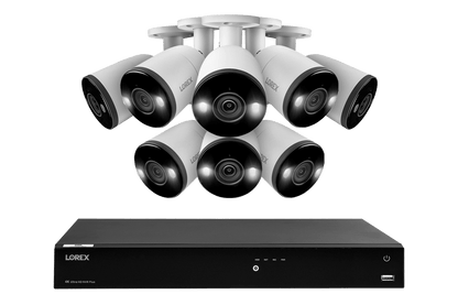 Lorex Fusion Series 4K 16 Camera Capable (Wired or Fusion Wi-Fi) 4TB Wired NVR System with H13 Bullet Cameras