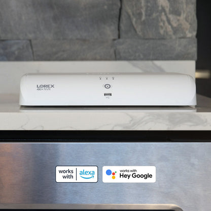 Lorex 4K Fusion Wired System with Four 4K Smart Deterrence Cameras